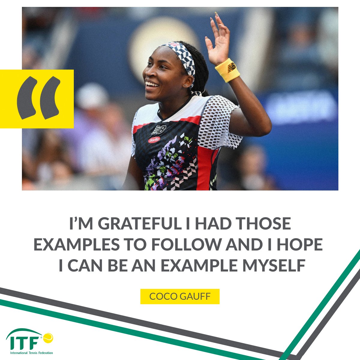 Inspired by greatness 💫 @serenawilliams and @Venuseswilliams led the way, and now @CocoGauff wants to continue on their legacy 🙌