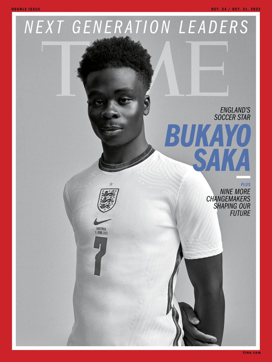 How @BukayoSaka87 became the inspiring new face of British soccer. Meet TIME’s latest class of Next Generation Leaders ti.me/3ELNZsS