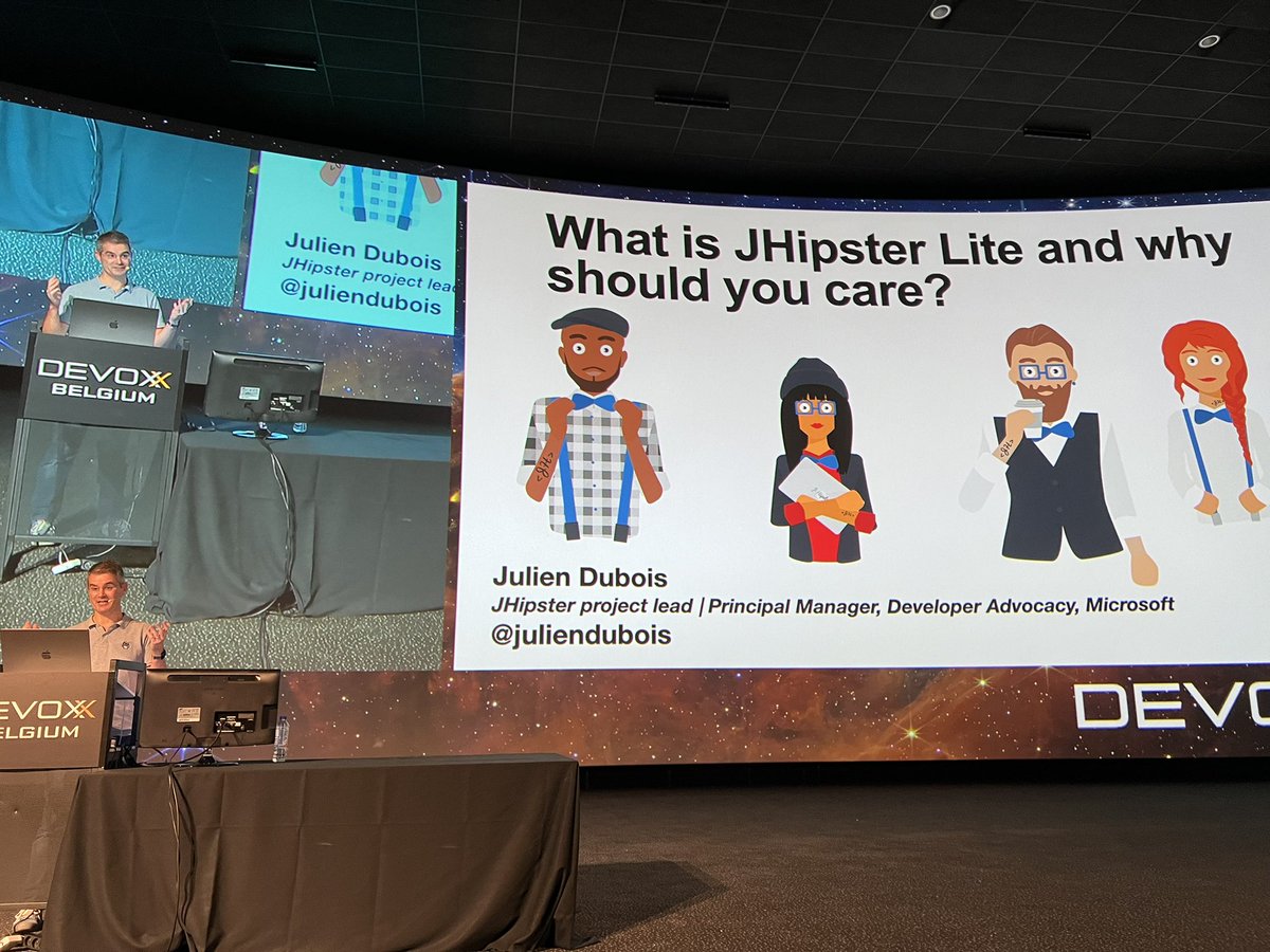 This will be interesting! Jhipster lite with <a href="/juliendubois/">Julien Dubois</a> #devoxx