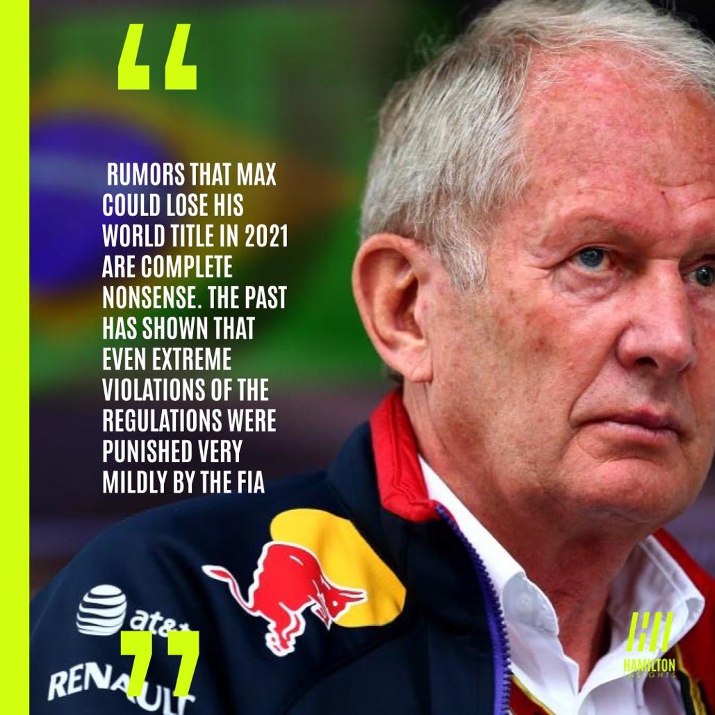 JasonHawke16's tweet photo. Breaking #CostCapScandal #helmutmarco Tells the #fia not to even think about punishing #RedbullCheats or #MaxVerstappenCheat with a points deduction and should only consider a small fine or even a little budget reduction or they should be ready for a massive legal case! #f1 https://t.co/Z2v3r3poMm
