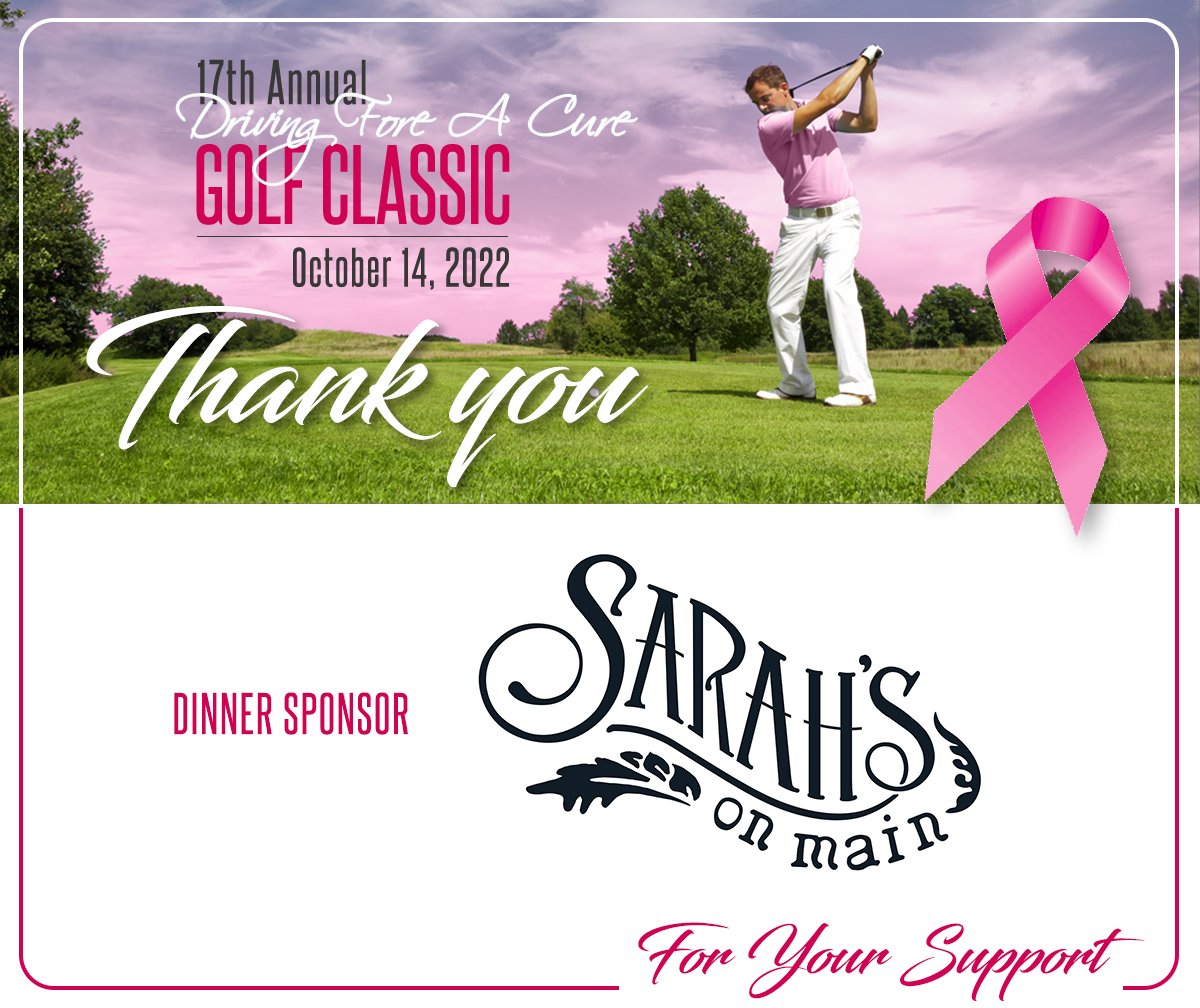 driving4acure's tweet photo. Thank you to our Dinner sponsor: Sarah's on Main
#breastcancerawareness #pinkhope #thinkpink #RealMenWearPINK #Driving4aCure https://t.co/tJErxOx14u