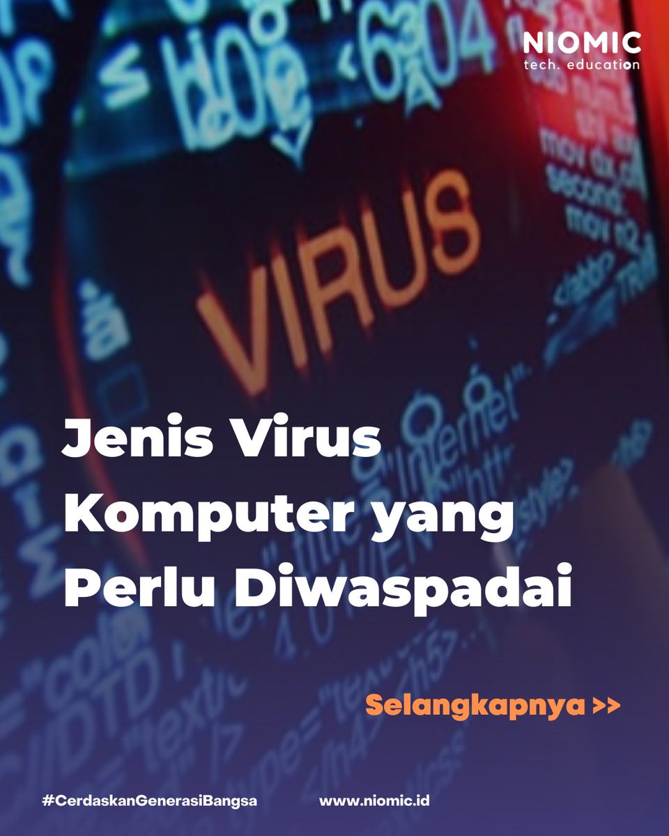 niomicID's tweet photo. Pastinya, sebagian besar dari kita pernah mengalami masalah kompter yang disebabkan oleh virus.β¨
.
#niomic #cerdaskangenerasibangsa #belajarprogramming #programming #programmer #programmerindonesia #tech #technology #javascript #datascience #virus https://t.co/MmbOr8PeOd