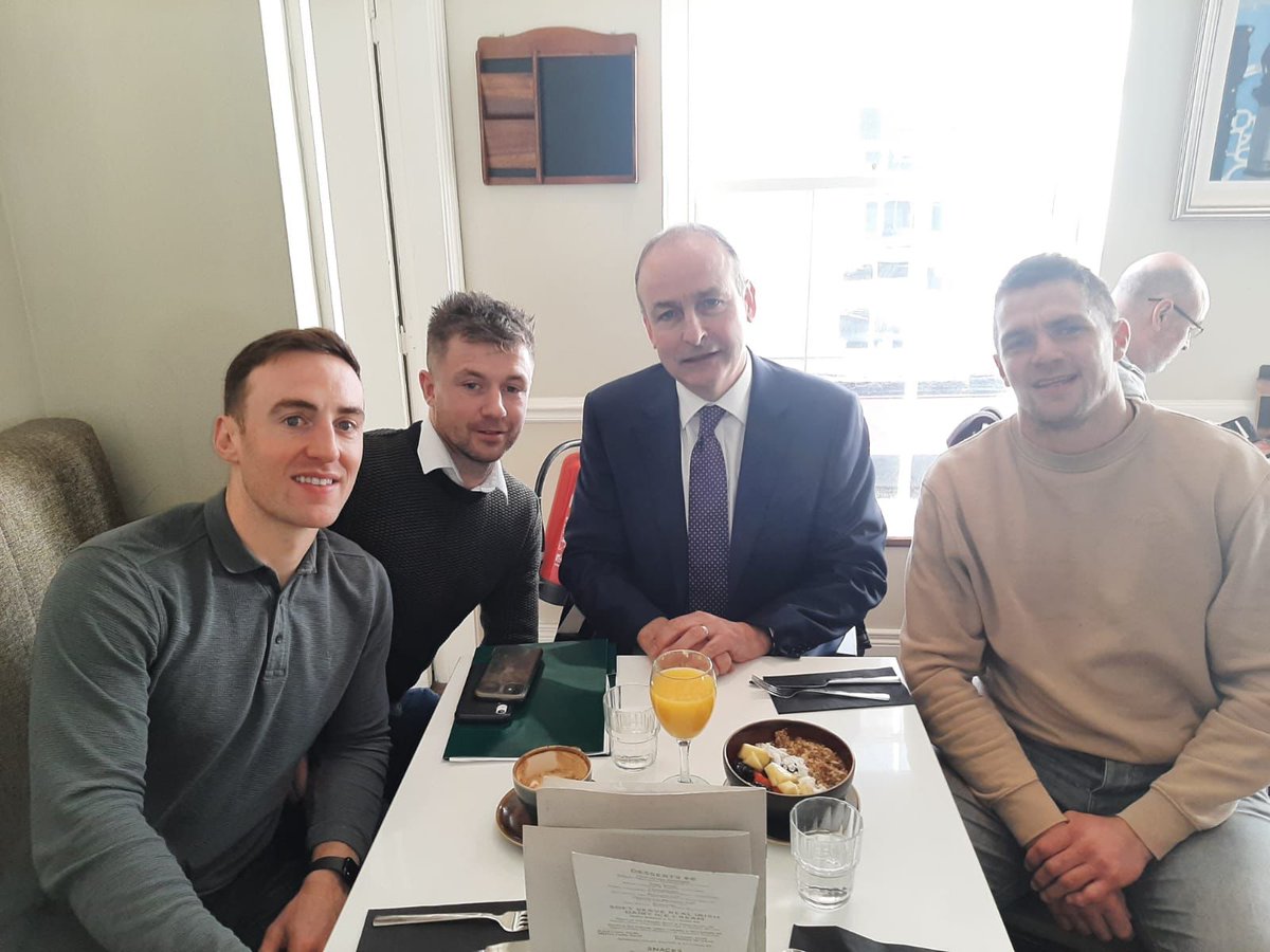 Jimmy and John spent the morning on <a href="/offtheball/">Off The Ball</a> speaking about Dillon Quirke. 

Afterwards we happened to meet Micheál Martin in a coffee shop, and even though he was in a massive rush, he sat down and wanted to know all about Dillon. 

Meant alot. Out and out gentleman.