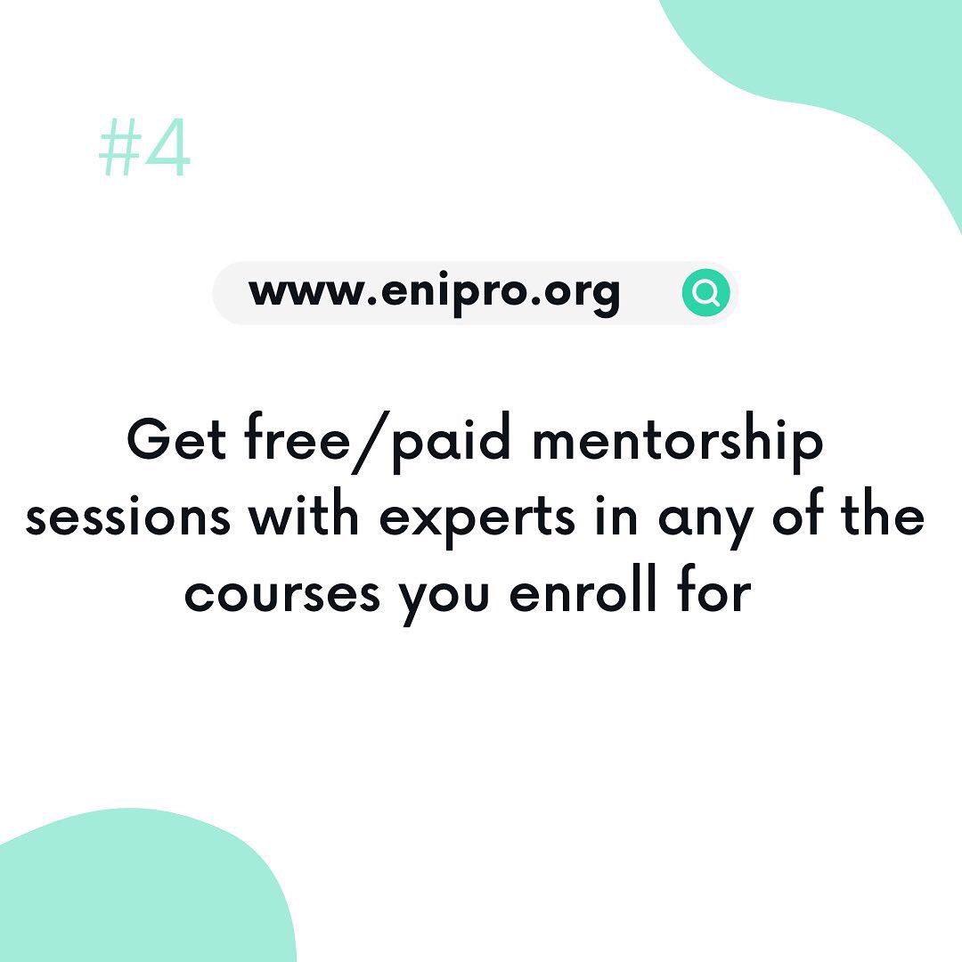 enipro_org's tweet photo. *Learn from global experts in the field  

* Earn a globally recognized Certificate 

* Get free/paid mentorship sessions with experts in any of the courses you enroll for 

*Get job recommendations from top tier organizations https://t.co/Yaa4XI8KCC