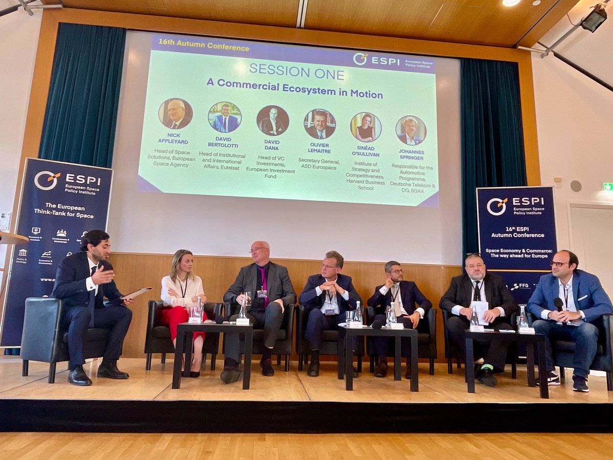 JulesvV's tweet photo. Yesterday marked the end of @ESPIspace 16th Autumn Conference. I was honored to be the moderator of a terrific panel during which we discussed the constellations of tomorrow, the future of demand, and the importance to remain critical when facing unreasonable expectations. https://t.co/3qWoxDFjI7