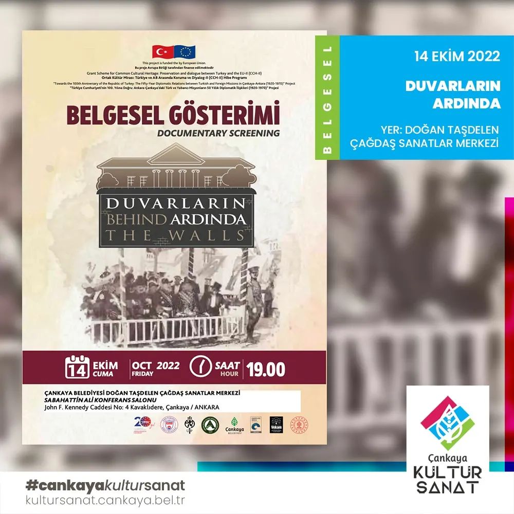 vekamAnkara's tweet photo. Yönetmenliğini Enver Arcak’ın yaptığı "Duvarların Ardında" belgesel filmi #BaşkentKültürYoluFestivali kapsamında 14 Ekim Cuma günü saat 19.00’da Çağdaş Sanatlar Merkezin’de ve 15 Ekim Pazartesi saat 16.00’da CSO Mavi salonda gösterilecek. 
#TürkiyeKültürYoluFestivalleri https://t.co/127E0ReZL6