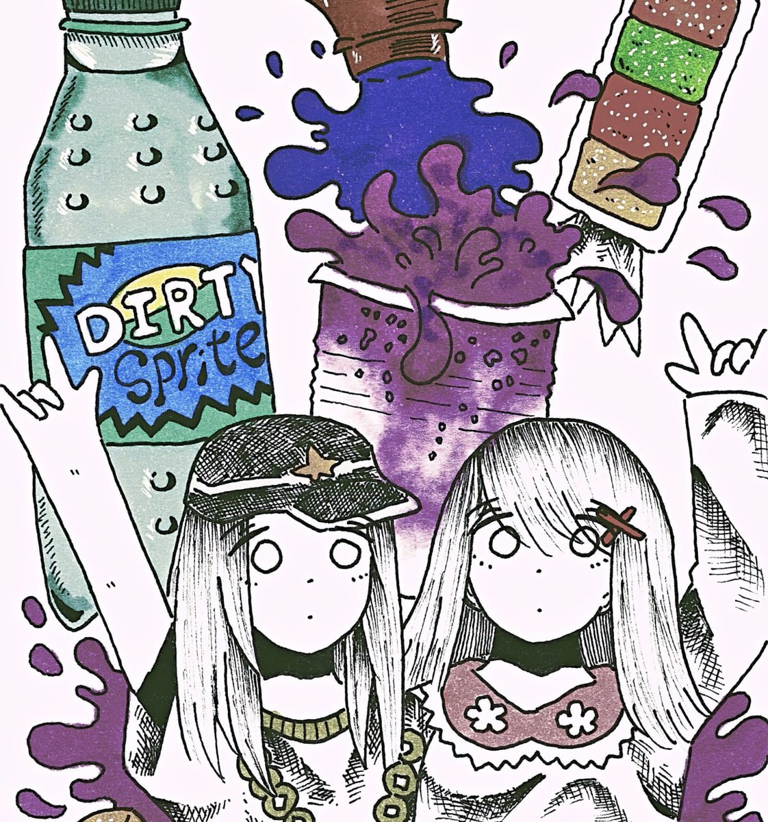 MiFinomi's tweet photo. Lain drink lean (I want to see more of these arts) https://t.co/iDlqtbBRvD