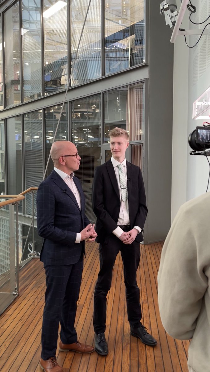 TuomoYliHuttula's tweet photo. @axel_tuormaa ja Pyry Juutilainen seuraavat @Piianoora ja mun työpäivää. Kyseessä on @NuoriYrittajyys #NyJobShadow -päivä, Tarkoituksena yhdistää tulevaisuuden tekijät ja nykypäivän vaikuttajat. Vierailimme myös @varma_tweet @viippola luona. https://t.co/F5lvQ8u2YV