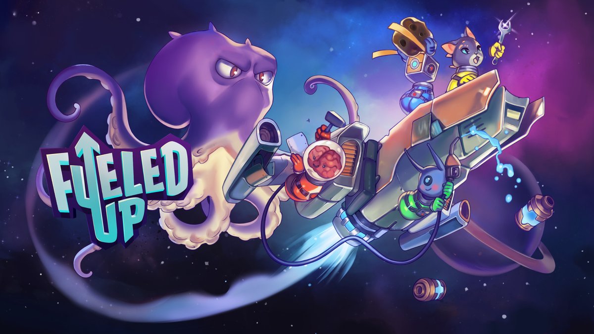 Fueled Up - by <a href="/FirelineGames/">Fireline Games - Wishlist Leafy Corner!</a>

A chaotic co-op spaceship recovery game. Fuel, fix and rescue damaged spaceships before the evil space octopus gets its tentacles on them. #FueledUp #Indiegame #Coop <a href="/FueledUpGame/">Fueled Up | OUT NOW</a>

🔗 pressakey.com/gameinfos,7726…
Steam: store.steampowered.com/app/1488430/?c…