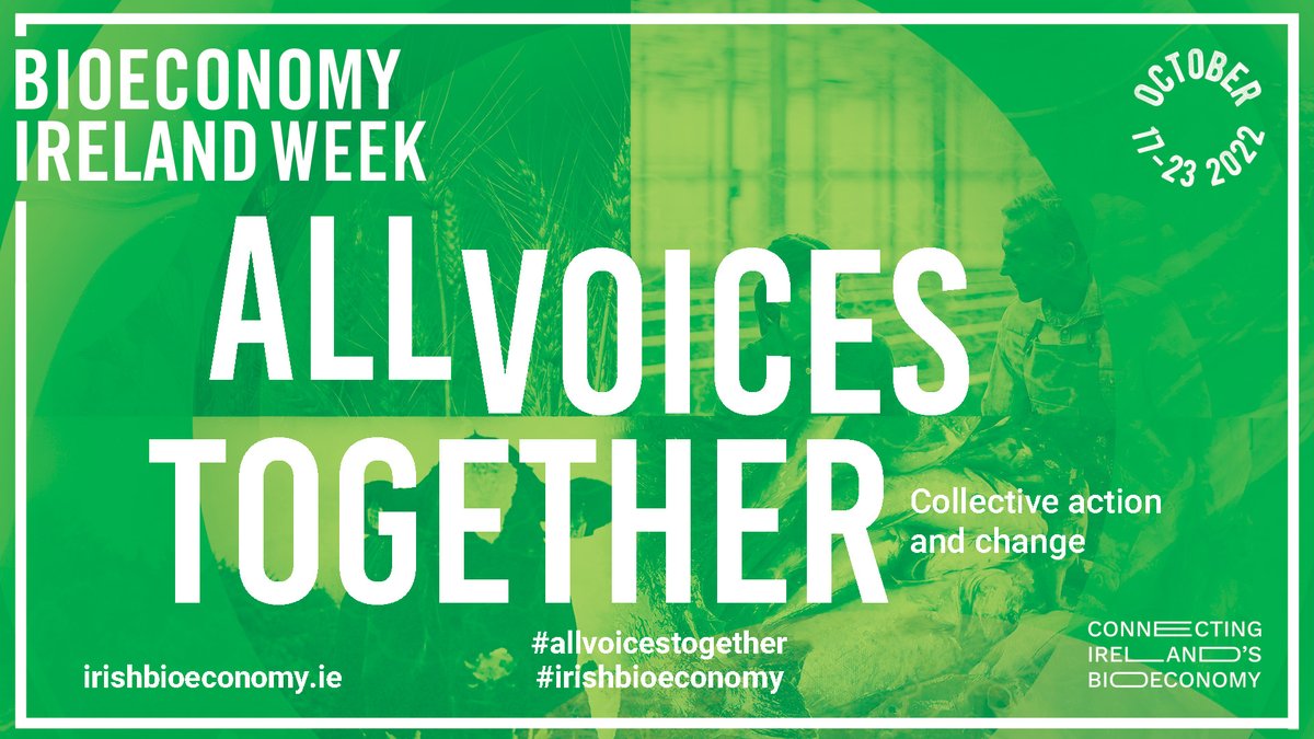 📆 Bioeconomy Ireland Week 2022 is taking place next week, 17 to 23 October, with events and initiatives involving industry, communities, producers, researchers and students Go to irishbioeconomy.ie to view and register for events #IrishBioeconomy #BIW2022 #AllVoicesTogether