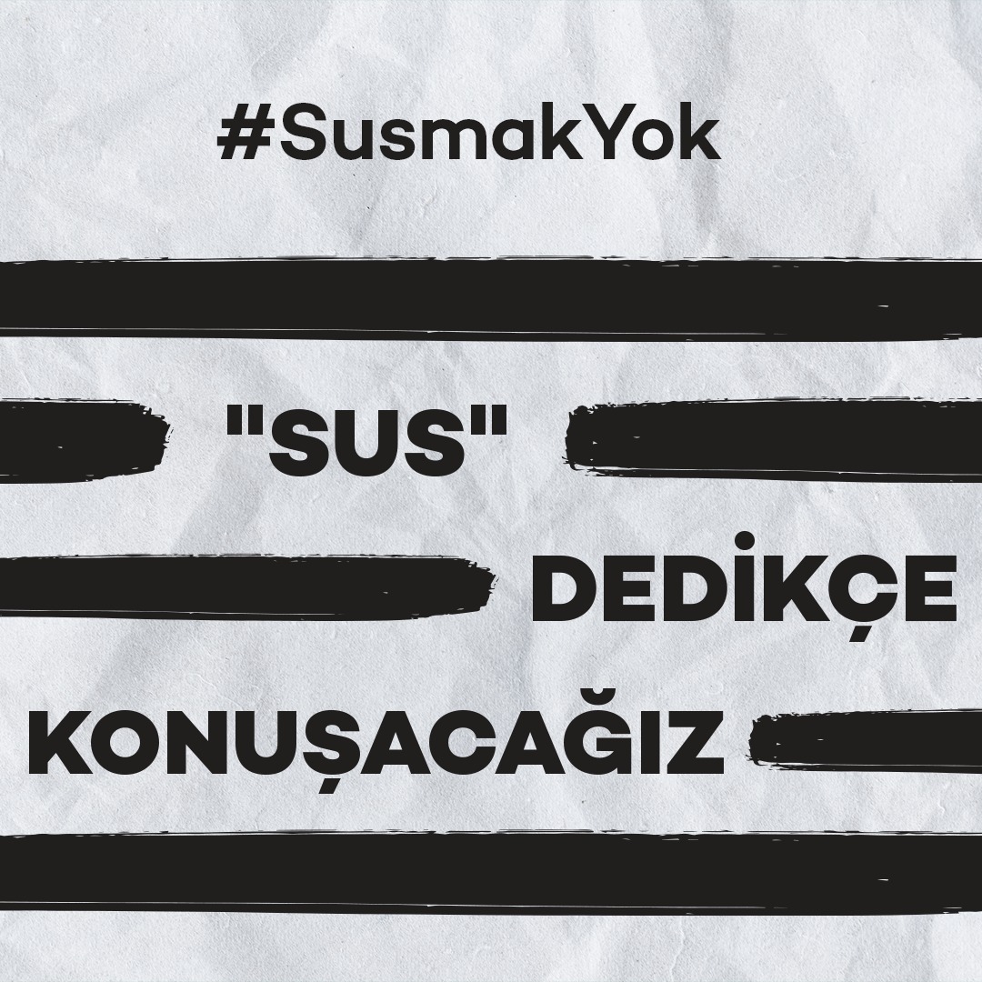 Susmak öldürür

#SusmakYok
#SansürYasasınaHayır