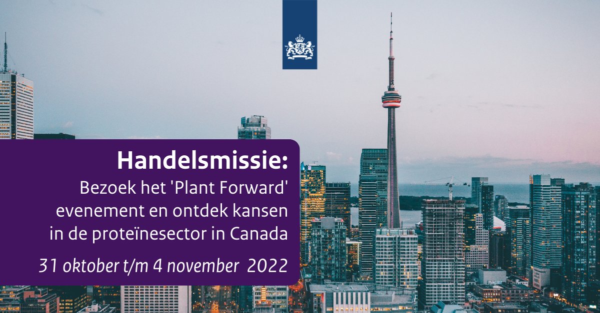 RVO Internationaal (@rvo_int_ond) on Twitter photo HANDELSMISSIE - Actief in in de #eiwit-sector? En wil je internationale samenwerkingen en markten verkennen? Ga mee op handelsmissie naar #Canada🇨🇦 en bezoek o.a. inspirerende bedrijven.
👉 bit.ly/3CTvXDK
<a href="/NLinCanada/">Netherlands in Canada 🇳🇱🇨🇦</a> <a href="/NLinToronto/">NetherlandsinToronto</a> <a href="/TopsectorAF/">Topsector Agri&Food</a> @Oostnlnl #eiwittransitie HANDELSMISSIE - Actief in in de #eiwit-sector? En wil je internationale samenwerkingen en markten verkennen? Ga mee op handelsmissie naar #Canada🇨🇦 en bezoek o.a. inspirerende bedrijven.
👉 bit.ly/3CTvXDK
<a href="/NLinCanada/">Netherlands in Canada 🇳🇱🇨🇦</a> <a href="/NLinToronto/">NetherlandsinToronto</a> <a href="/TopsectorAF/">Topsector Agri&Food</a> @Oostnlnl #eiwittransitie