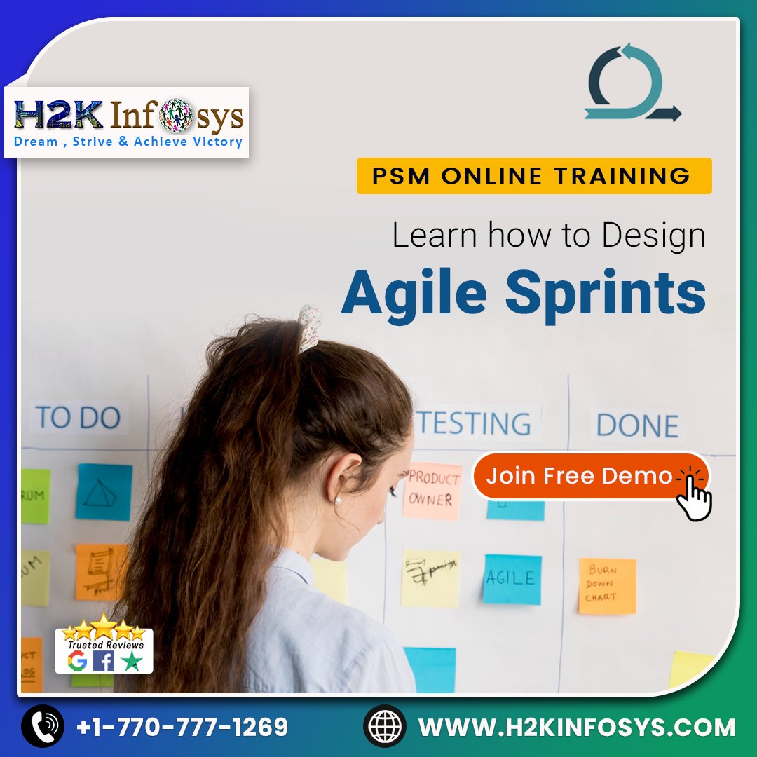 h2kinfosys's tweet image. Sprint is the time frame used in performing a set task. It takes a great deal of skill to design and organize sprints to perfection. 
Enroll Here: bit.ly/3lxpch1
Call: +1 770-777-1269
#agilecoursecertification #agilescrum #scrummaster