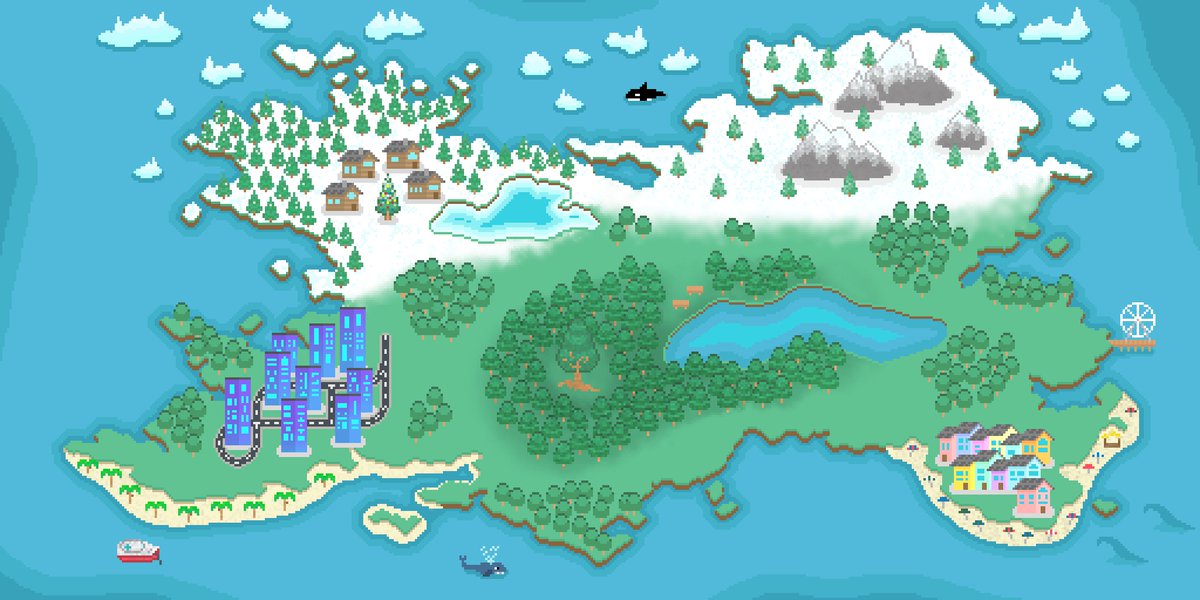 pulceilcane's tweet photo. #portfolioday #pixelart 
Hello, I'm Pulce, I draw pixel art maps!!! https://t.co/SLTno2NJ5u