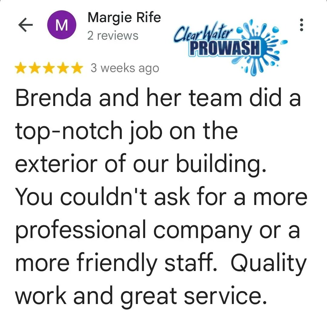 clearH2Oprowash's tweet photo. Read more of our reviews to learn what you can expect from our company. Commercial and residential exterior cleang. Power wash, pressure wash and sodt wash. 614-425-9395 
https://t.co/VE1Beaf18A
#powerwashing #powerwashingservices #pressurewashing #pressurewash https://t.co/LniG3etLbp