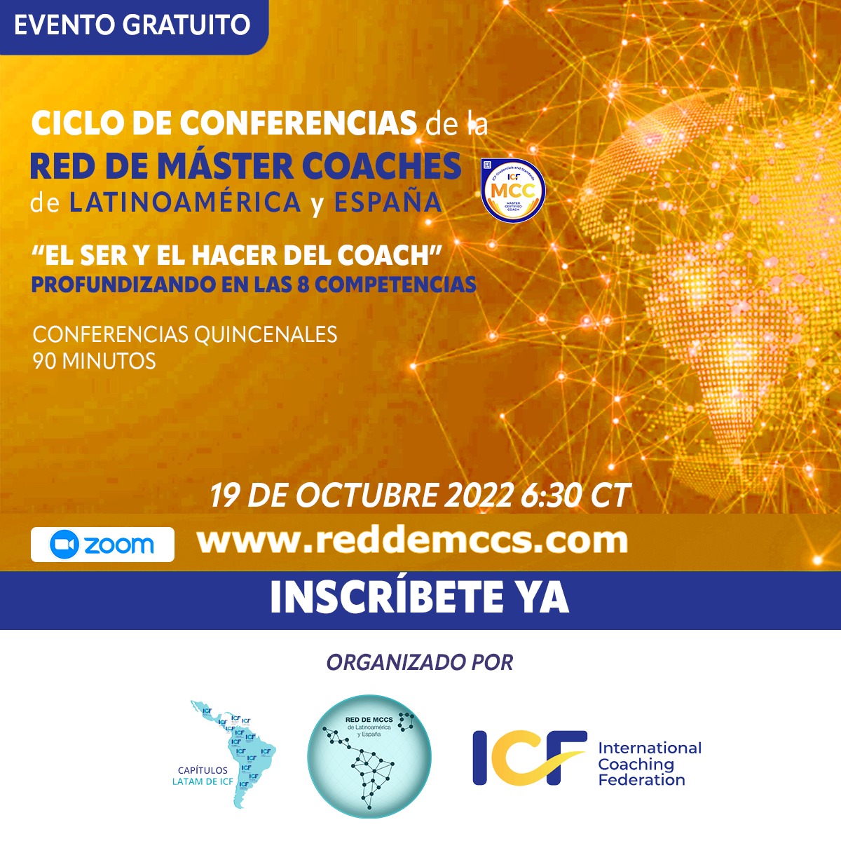 ICFArgentina's tweet photo. 📣AGENDA ESTÁ FECHA ➡️ MIÉRCOLES 19 OCTUBRE🖍️ 20:30 hs
EVENTO GRATUITO
🔸Inscripción GRATUITA
https://t.co/k5K2mDPboH
#ICF #ICFLatam #RedMCC #CompetenciasICF #CicloDeConferencias #8Competencias #SerDelCoach #HacerDelCoach #CoachingProfesional #CoachOnline #Coaching #Coach https://t.co/orFYJCUOUz