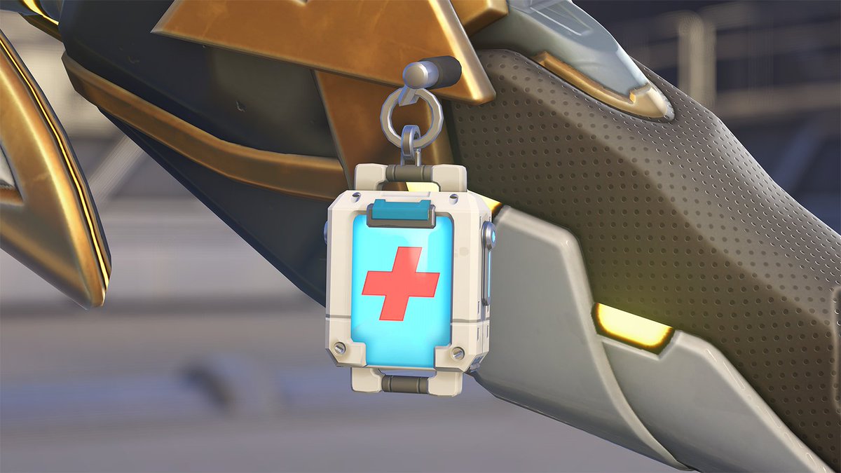 OverwatchEU's tweet photo. When #Overwatch2 launch is bumpy you make it up to players 😤 

Besides making progress on bug fixes &amp; stabilization, we've got goodies to share with all players

🚑 Health Pack Weapon Charm
🏴‍☠️ Cursed Captain Reaper
🎉 2x Match XP weekends

How to get em https://t.co/h4toxslODH https://t.co/kDzQacFZFd