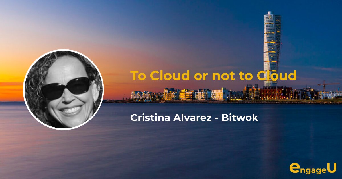 What factors must be considered when hosting on the Claris FileMaker Cloud?
Discover it in Cristina Alvarez' session. 

💬 EngageU
📅 November 13- 15 2022
📍 Malmö
🇸🇪 Sweden
➡️ engageu.eu

#EngageU #FileMaker #Conference #EuropeanConference #Claris