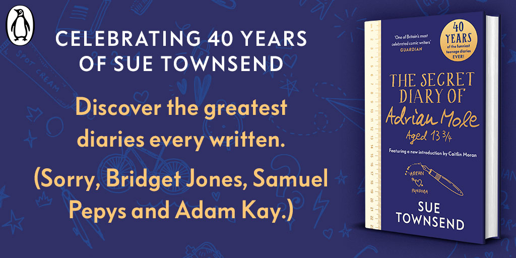 To celebrate the 40th anniversary edition of The Secret Diary of Adrian Mole publishing today, we are giving away one copy to a lucky winner! RT to enter. Entries close tomorrow at 1pm. UK only and 18+. Good luck! 🖊️