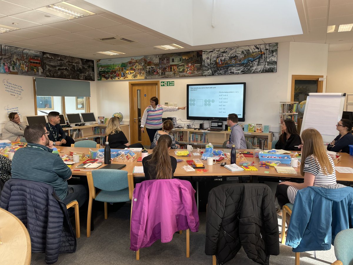 MathsLAT's tweet photo. It’s fantastic to have @Mathstopia back in Plymouth delivering CPD to support colleagues in using manipulatives. So many great ideas to take back to our schools. @PlymouthTSA @CiaraEMoran @learningatceo https://t.co/jNByFu9tII