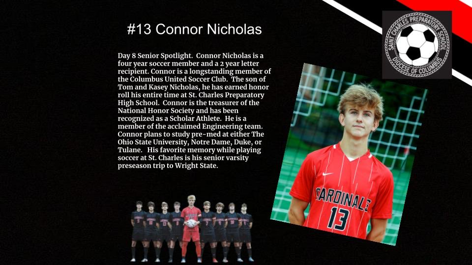 Please take a moment on October 13th and join us  in recognizing our 8th member of the class of 2023 (which by the way is the 49th soccer team in school history) #13 himself: