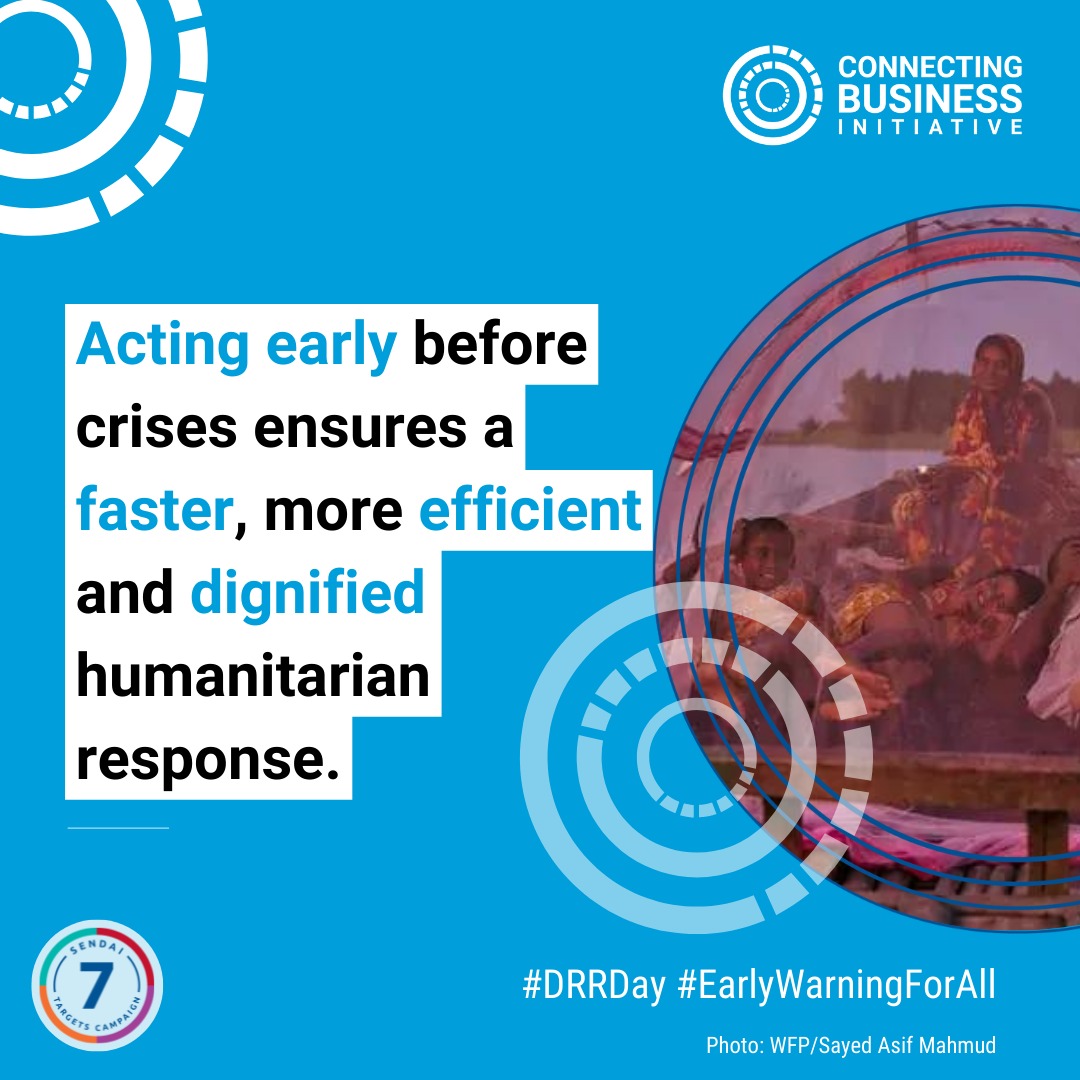 If we want to tackle growing humanitarian needs and more complex emergencies, we must bring in the resources and expertise of the private sector. 

Check out the latest @Connecting_Biz blog on how businesses can support the #EarlyAction agenda.
#DRRDay 

connectingbusiness.org/news-events/bl…