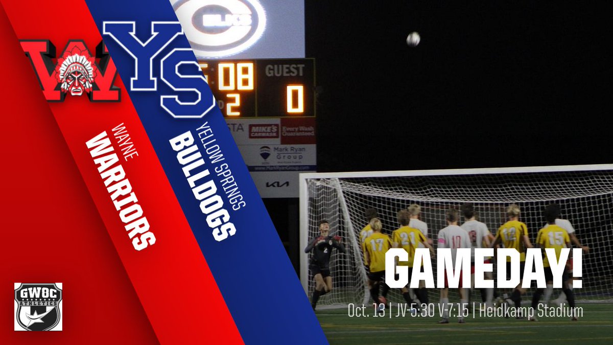 MrCoachHuynh's tweet photo. It’s Gameday! For the final time this season, the Warriors play at home as Wayne hosts Yellow Springs in a non-conference match-up! We hope to see you come out for the boys in our last home game! ❤️🖤⚽️🔥 #WayneTrain #Family https://t.co/Lz6UAZ0mCp