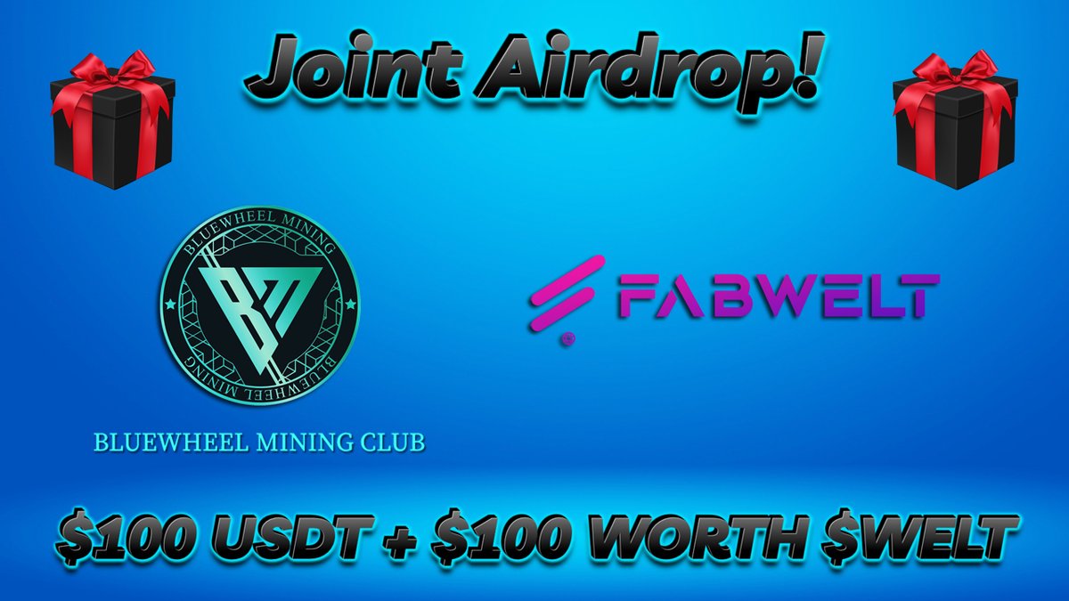 WhitelistIDOs (@whitelistidos) on Twitter photo Bluewheel Mining Club and Fabwelt Joint Airdrop is now live!
🏆Prize Pool: 100 USDT + $100 Worth $WELT
Read more details about joint airdrop by <a href="/BluewheelM/">Bluewheel Mining</a> and <a href="/FabweltToken/">FabweltToken</a>
whitelistidos.com/bluewheel-mini…
#IDO #whitelist #BNB #bsc #nft #gamefi #IGO #Airdrop Bluewheel Mining Club and Fabwelt Joint Airdrop is now live!
🏆Prize Pool: 100 USDT + $100 Worth $WELT
Read more details about joint airdrop by <a href="/BluewheelM/">Bluewheel Mining</a> and <a href="/FabweltToken/">FabweltToken</a>
whitelistidos.com/bluewheel-mini…
#IDO #whitelist #BNB #bsc #nft #gamefi #IGO #Airdrop