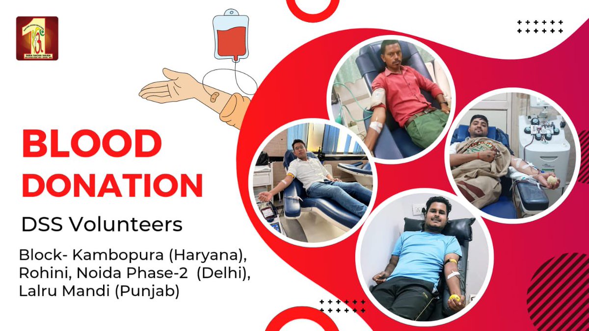 DSSNewsUpdates's tweet photo. One kind gesture can save somebody's entire life. 
With compassion in heart, #DeraSachaSauda volunteers donate blood regularly and save lives. #BloodDonation#ActOfKindness https://t.co/4YjEiCMeNw