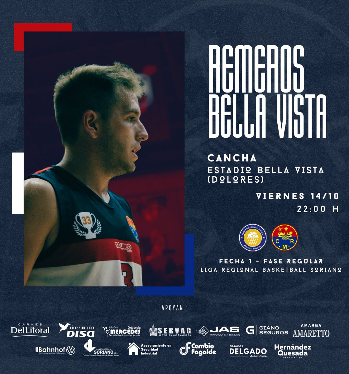 🔜Se renueva la ilusión, arranca una nueva LRBS!

🆚 Club Atlético Bella Vista

📌 Viernes 14/10, 22:00 h.

📍Estadio Bella Vista, (Dolores).

#ElClub