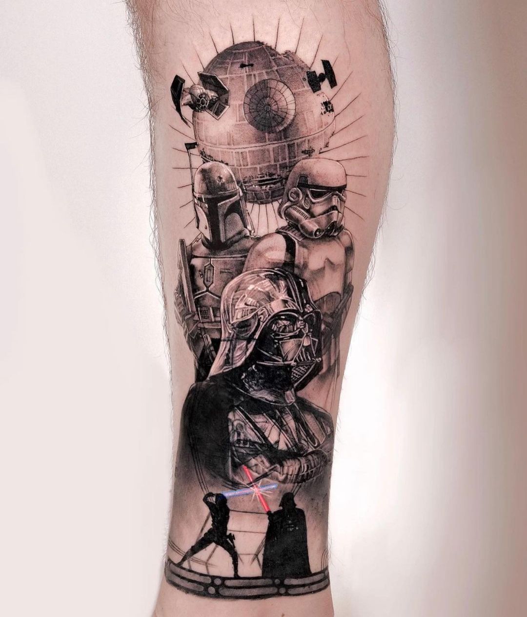 star wars tattoo half sleeve