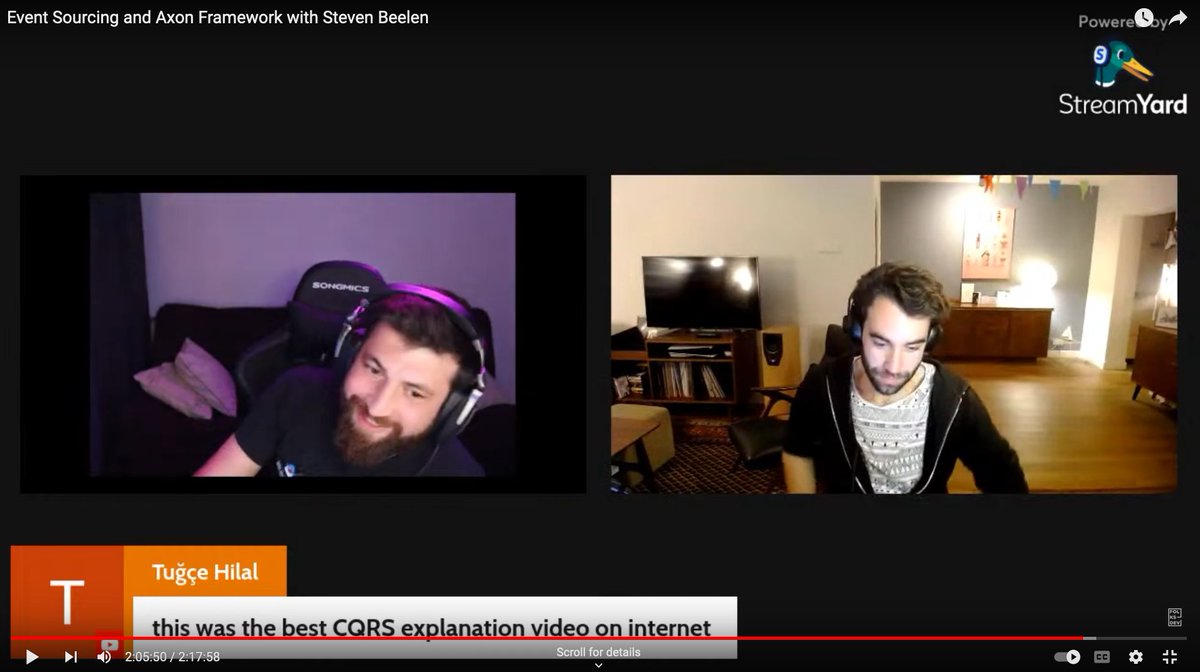 "the best #CQRS explanation video on internet" 

My colleague <a href="/smcvbeelen/">Steven van Beelen</a> got such a comment during his webinar featuring #AxonFramework and #AxonIQCloud for the #Folksdev and <a href="/turkeyjavacom/">Türkiye Java Community</a> community.  

See it for yourself: youtube.com/watch?v=xPy294…