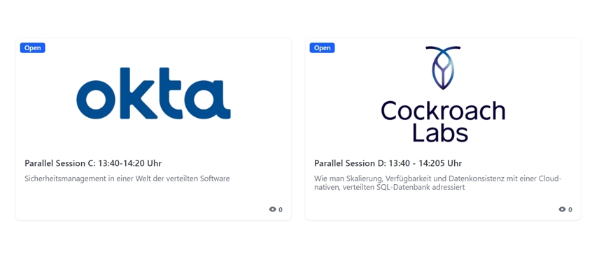 IDC_Deutschland's tweet photo. Auf geht's in die zweite Runde Breakout Sessions mit @okta und @CockroachDB zum Thema #DevOps. #idcdevopsd22 https://t.co/0HNeZ4FCcX