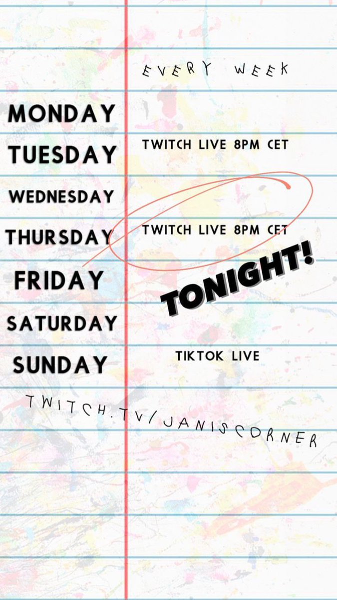 @ grgrassi: !!important!!Schedule fot the twitch streams this month!