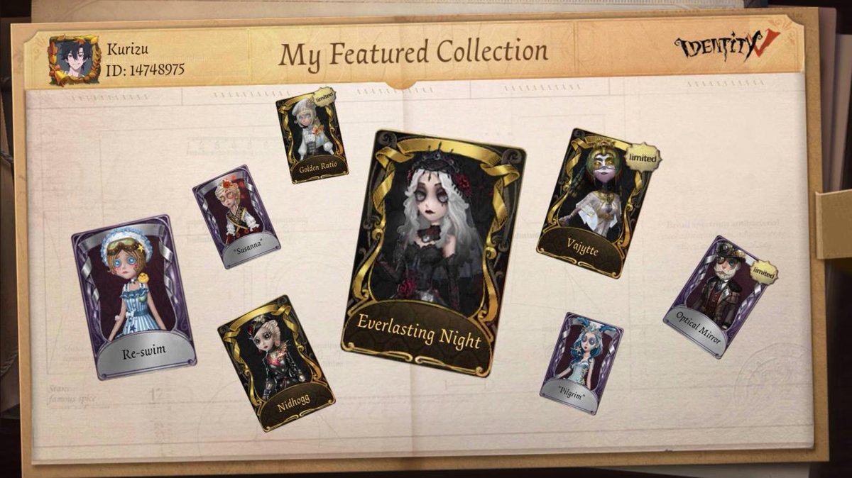 KurizuChan8's tweet photo. I'm playing Identity V. Fancy a game? https://t.co/zZXAO6Du4C