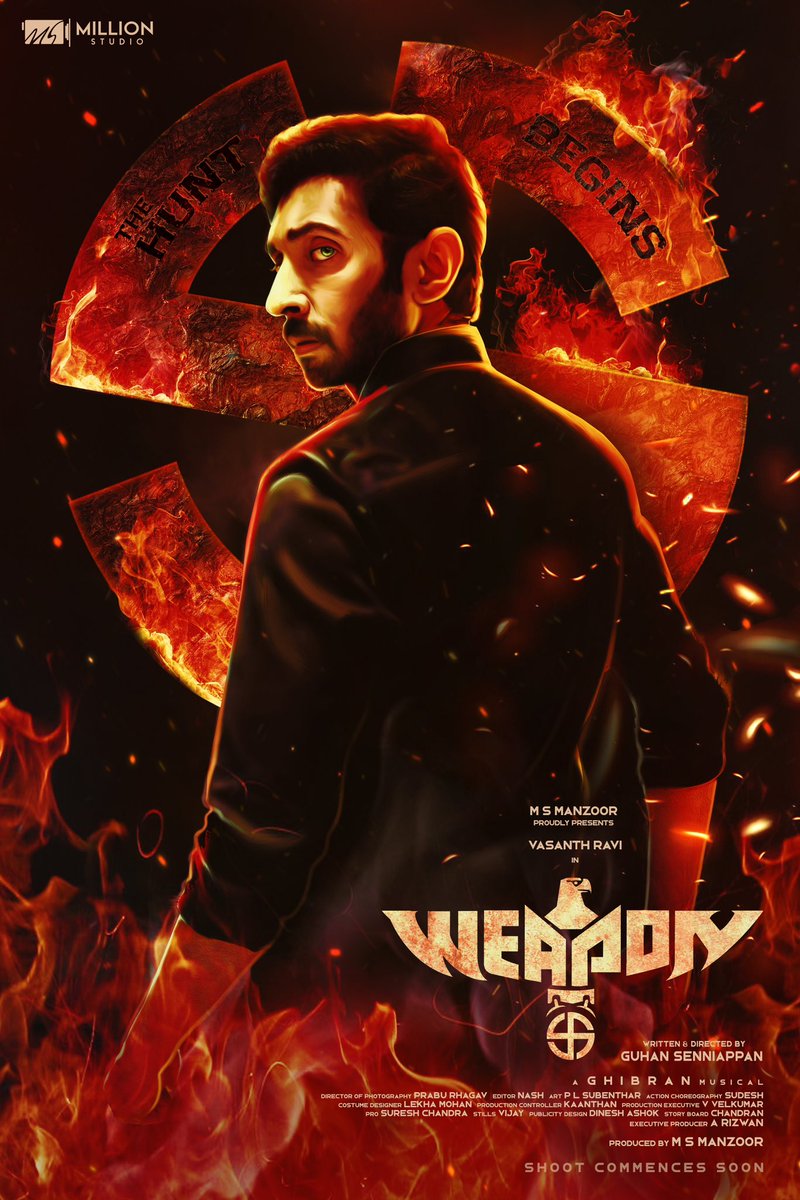 Presenting the fierce look of Vasanth Ravi, teaming up #Sathyaraj for the hunt. #huntbegins

 #Sathyaraj <a href="/iamvasanthravi/">Vasanth Ravi</a> #WeaponMovie #வெப்பன்

<a href="/GuhanSenniappan/">Guhan Senniappan</a> <a href="/ManzoorMS/">Manzoor</a> <a href="/MillionStudioss/">Million Studio</a> @GhibranOfficial @Prabu_Rhagav <a href="/editorNash/">Nash</a>
#SubendarArt #Leka_Penacea <a href="/stuntsudesh/">Sudesh_Action Director</a>