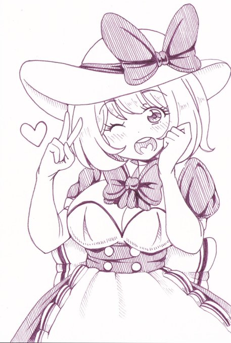 下書きはマルチライナーでしっかり?描いて、それをイメージしながら塗っております。

「マルチライナーじゃなくて色を塗ればいいじゃない!」とたまに言われますが…カラーラフにすると、色を塗るわくわく感が薄れたり脳がブロックするのです(・・;) 