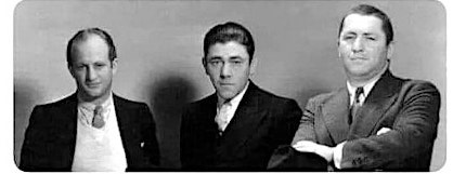 The Three Stooges out of character, look like the cast of a Scorsese film.