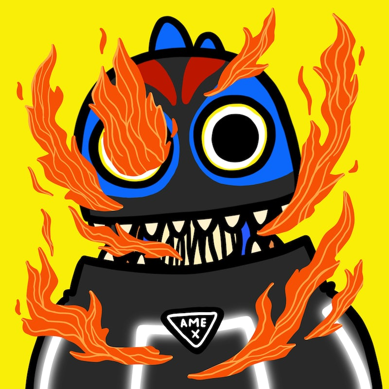 ysh1n's tweet image. Love the fire, from @Apemetaerror #NEARnft 🔥🔥
