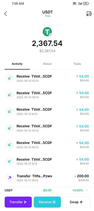 fuenteveroz's tweet photo. stop trading if you are not sure if you will make money or not . Do usdt mining instead if you want to have a stable income in crypto . in this app you will earn 3x profits in one day , safe and reliable mining application 💸💰

beware of fake DAPP if you are using bitkeep ! https://t.co/iQpXjzHFSn