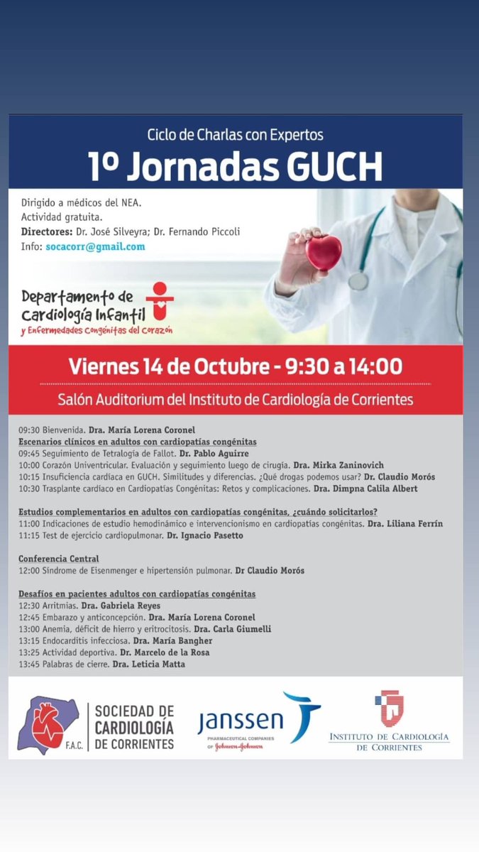 Pablo Acevedo (@pablocacevedo1) on Twitter photo Estamos listo👇👇👇Mañana ...No te olvides. 1° Jornadas GUCH...En algún momento va a llegar un GUCH a tu consultorio👀👀
<a href="/EduardoPerna1/">Eduardo Perna</a> <a href="/MaLoreCoronel/">Maria Lorena Coronel</a>
<a href="/SoCaCorr/">SoCaCorr</a> <a href="/comiteic/">ComiteIC-HP-FAC</a> Estamos listo👇👇👇Mañana ...No te olvides. 1° Jornadas GUCH...En algún momento va a llegar un GUCH a tu consultorio👀👀
<a href="/EduardoPerna1/">Eduardo Perna</a> <a href="/MaLoreCoronel/">Maria Lorena Coronel</a>
<a href="/SoCaCorr/">SoCaCorr</a> <a href="/comiteic/">ComiteIC-HP-FAC</a>