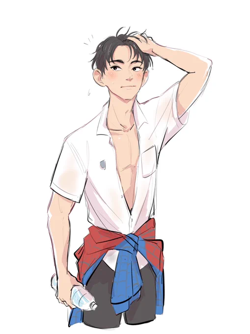 มักเน่แสกผมทะไมคับ… #สหะเนินขาสั้น 