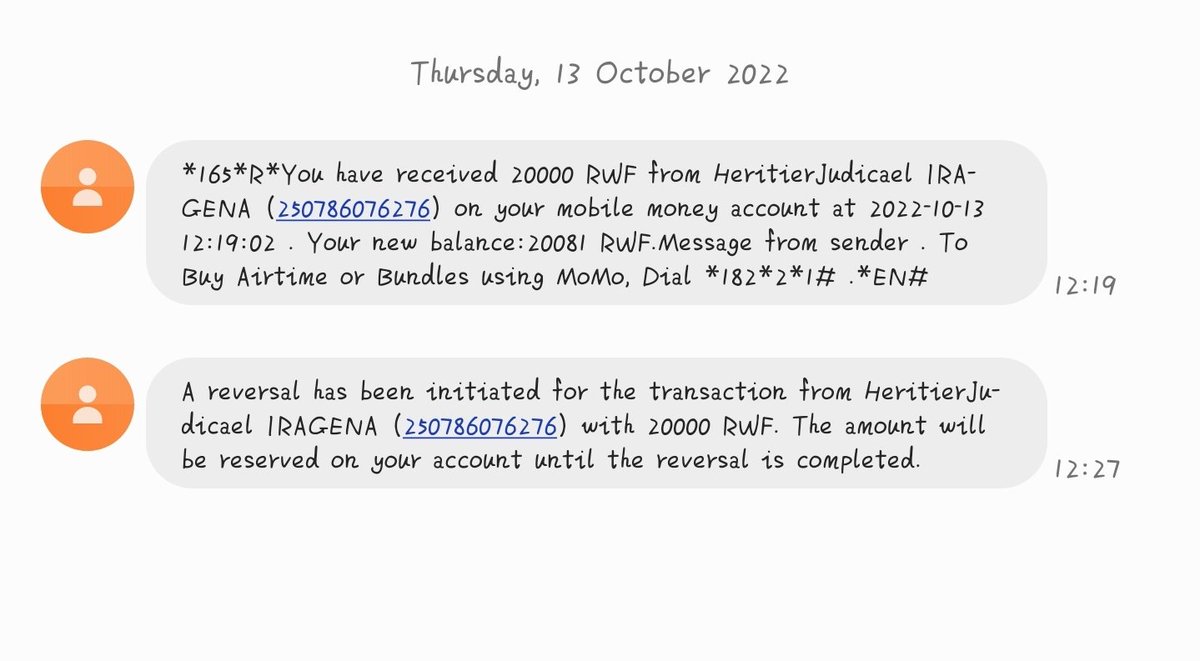 jjeansen1's tweet photo. @MTNRwanda @RIB_Rw Mwiriwe, nimero yanjye bayoherejeho ni 0788223247, dore uko transaction zagenze https://t.co/NNTafqRJZw