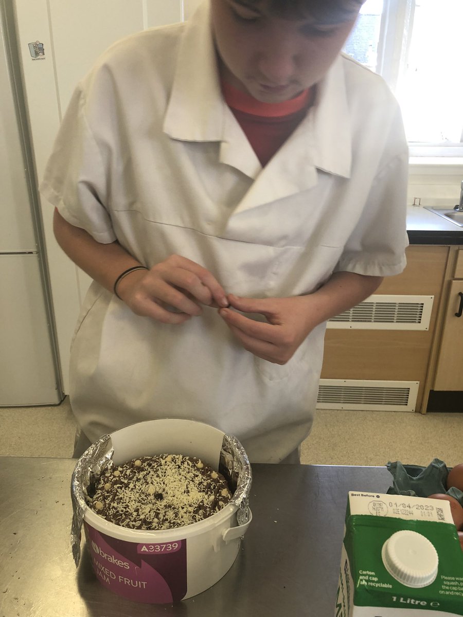 HomeHuntly's tweet photo. After a term of hard work, my S3 class decided to make a chocolate cake to share with their family, to celebrate the end of term 1. https://t.co/1MtCchijxI