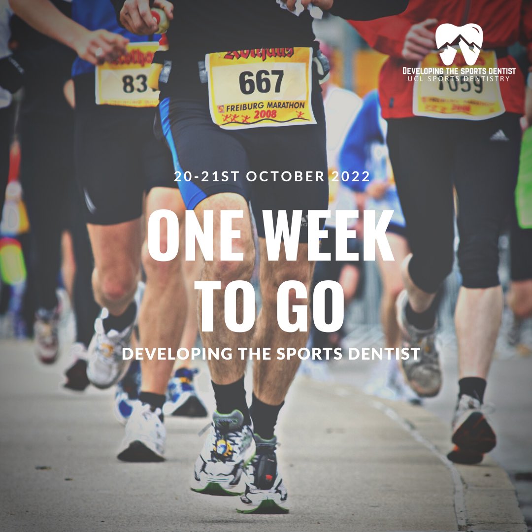 oralhealthsport's tweet photo. ONE WEEK COUNTDOWN

Last chance to purchase your conference tickets. 
If you’re unable to join us during the day please join us for our dinner on the Thursday where you can network with likeminded colleagues.

https://t.co/BD4Pl6ST00 https://t.co/hdNV5YdJYD