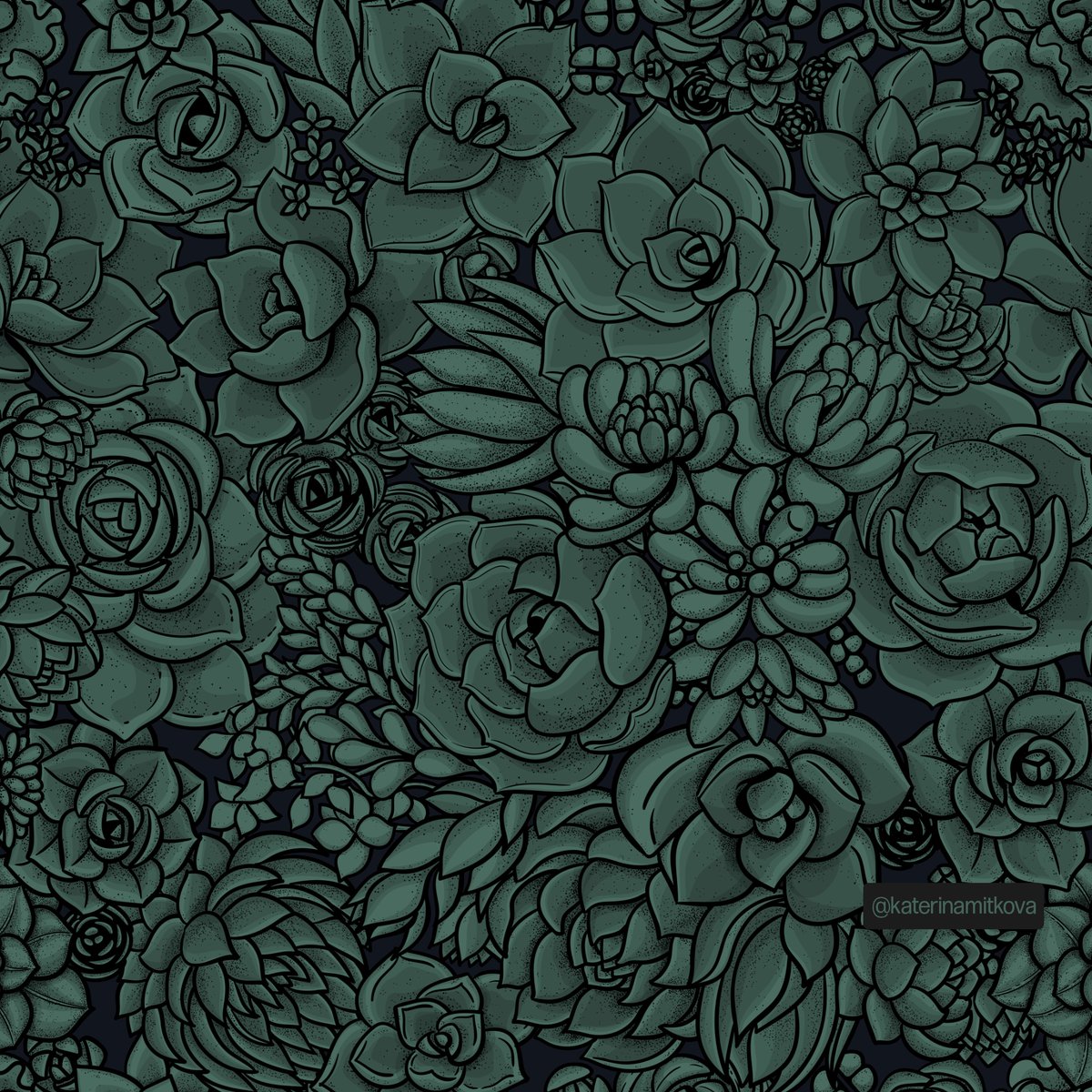 katerinamitkova's tweet photo. Succulent garden in blues and greens, 4 colorways. 
#succulent #succulents #pattern #fabricdesign #Spoonflower #Spoonflowerdesigner #Spoonflowerfabric #Society6 #zazzle #Redbubble #floralillustration #floraldrawing #floraldesign #floralpattern #happywall #surfacedesign #pattern https://t.co/YTV9tLKiIa