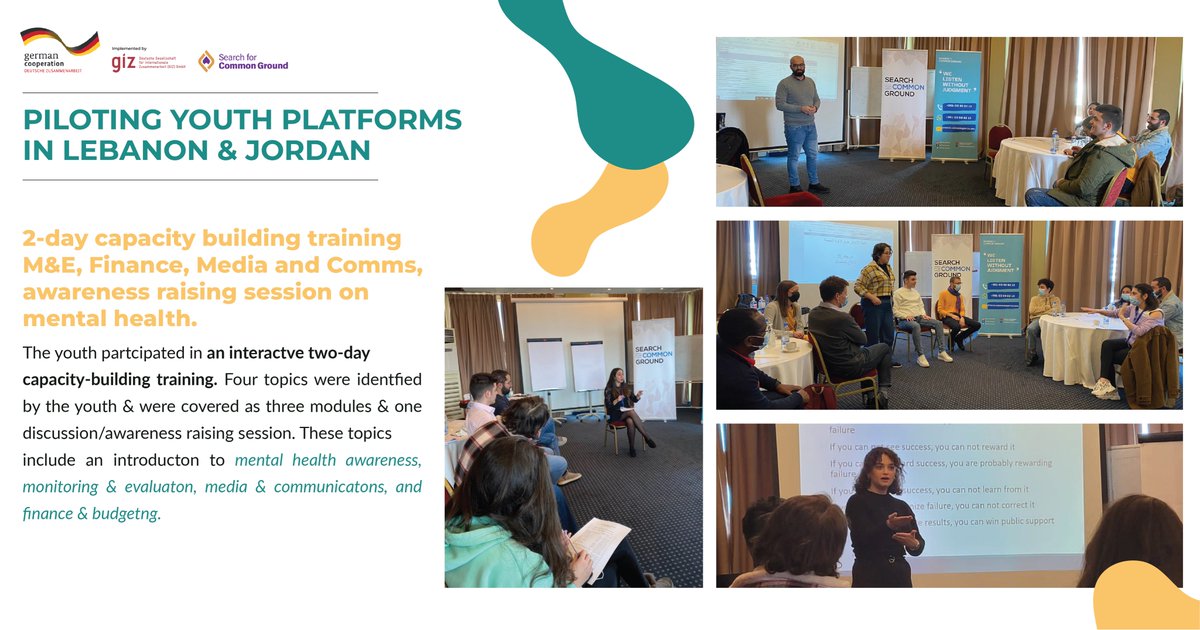 Searchers from our Lebanon office supported the youth leaders in increasing their knowledge and building their capacities on topics that interest them. 💪
#youthempowerment  #youthdevelopment