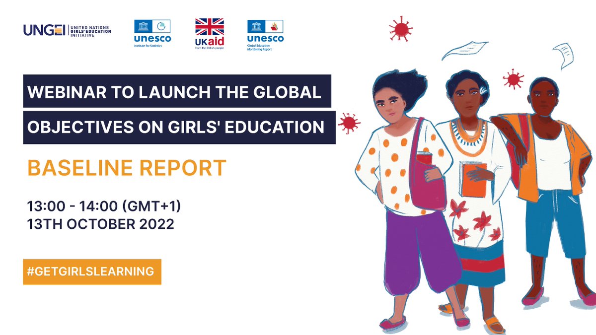🔴 Live now: Join the launch of the Global Objectives On Girls’ Education by @GEMReport @FCDOEducation @UNESCOStat and @UNGEI, the first annual progress report on the @G7 objectives to #Getgirlslearning 🗓 TODAY ⏰ 13:00 (GMT+1) 🔗 Register: unicef.zoom.us/webinar/regist…