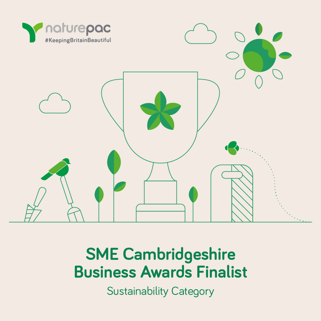 NaturePacUK's tweet photo. We are so proud to have been nominated for SME Cambridgeshire Business Awards in the sustainability category.

Wish us luck for tonight's ceremony! https://t.co/EVdOnErqDD