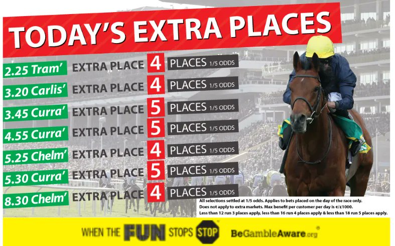 TelephoneBet's tweet photo. TODAY'S EXTRA PLACES!!!!!

£1000 Max stake

#BeGambleAware https://t.co/E2eiMEnyOW
